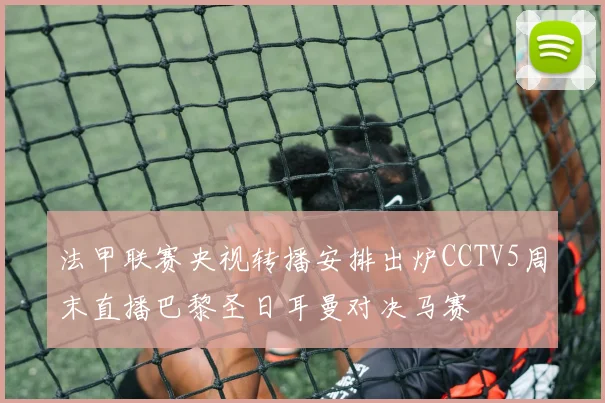 法甲联赛央视转播安排出炉CCTV5周末直播巴黎圣日耳曼对决马赛